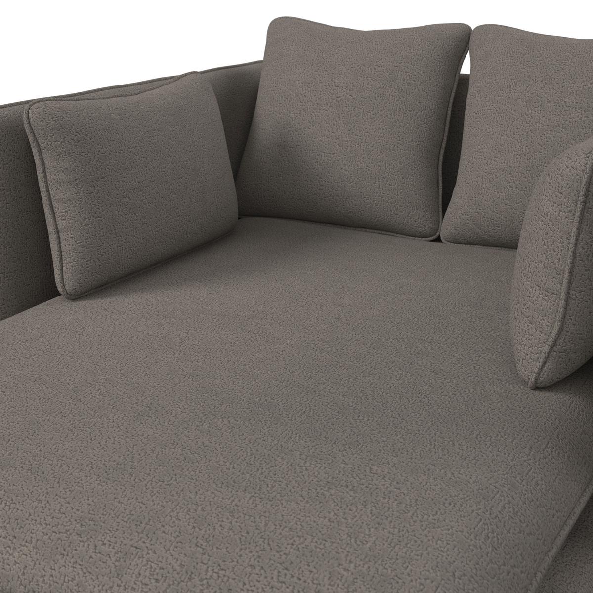 Relaxačné ležadlo SANDY, sivá ženilka, max.140 kg - čierna/sivá, Modern, kov/drevo (120/74/160cm) - Bessagi Home