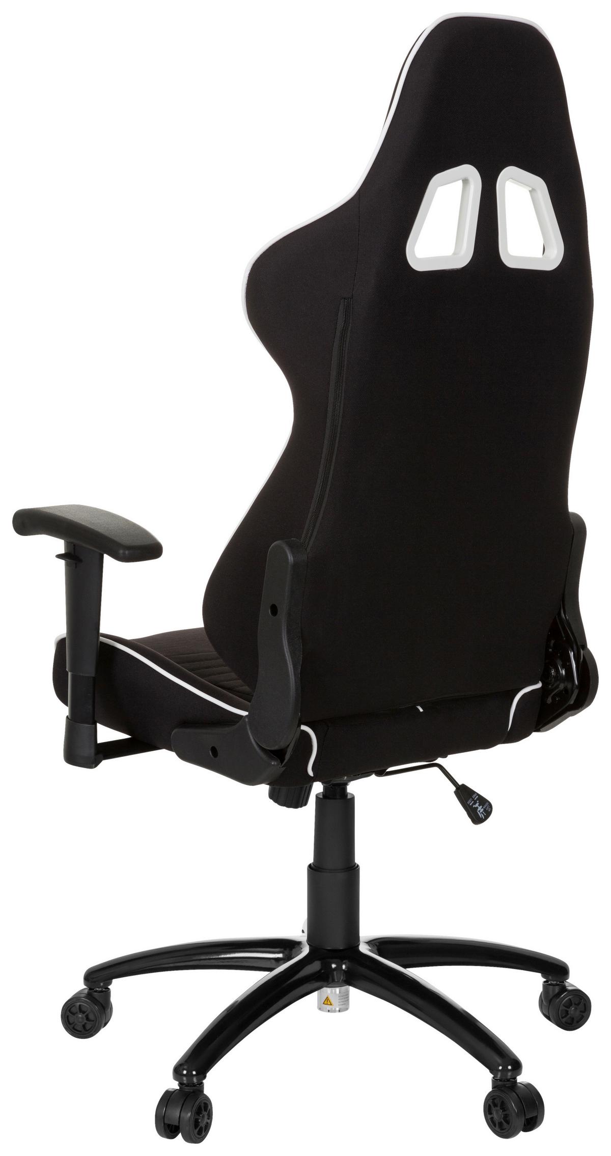 Gamingstuhl League Pro I Schwarz/weiß - Schwarz/Weiß, MODERN, Kunststoff/Textil (72/138/63cm) - MID.YOU