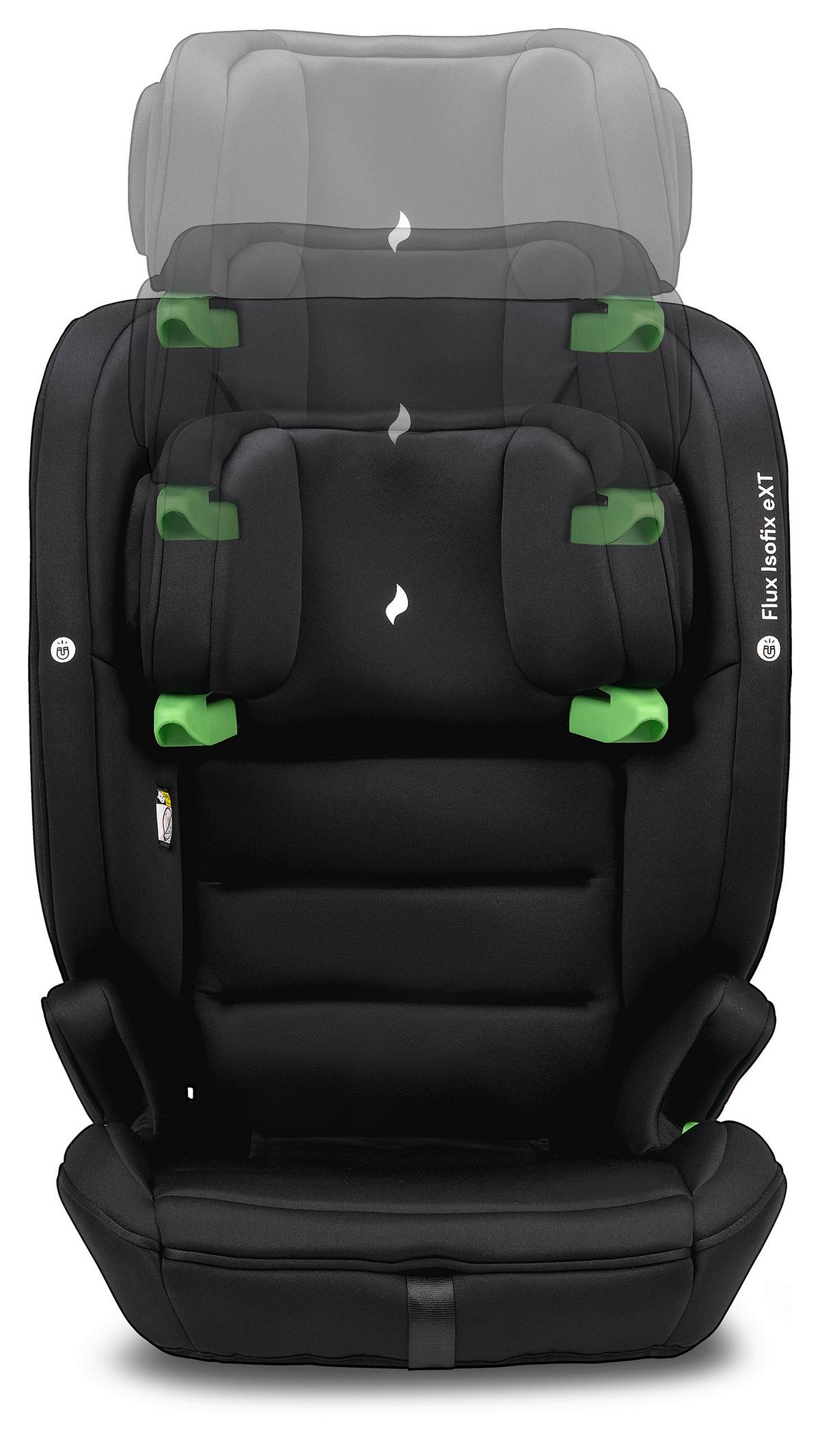 Kinderautositz Flux Isofix Ext Schwarz, L/b/h:  47x44x61,5cm - Schwarz, Basics, Textil (47/44/61,5cm) - Osann