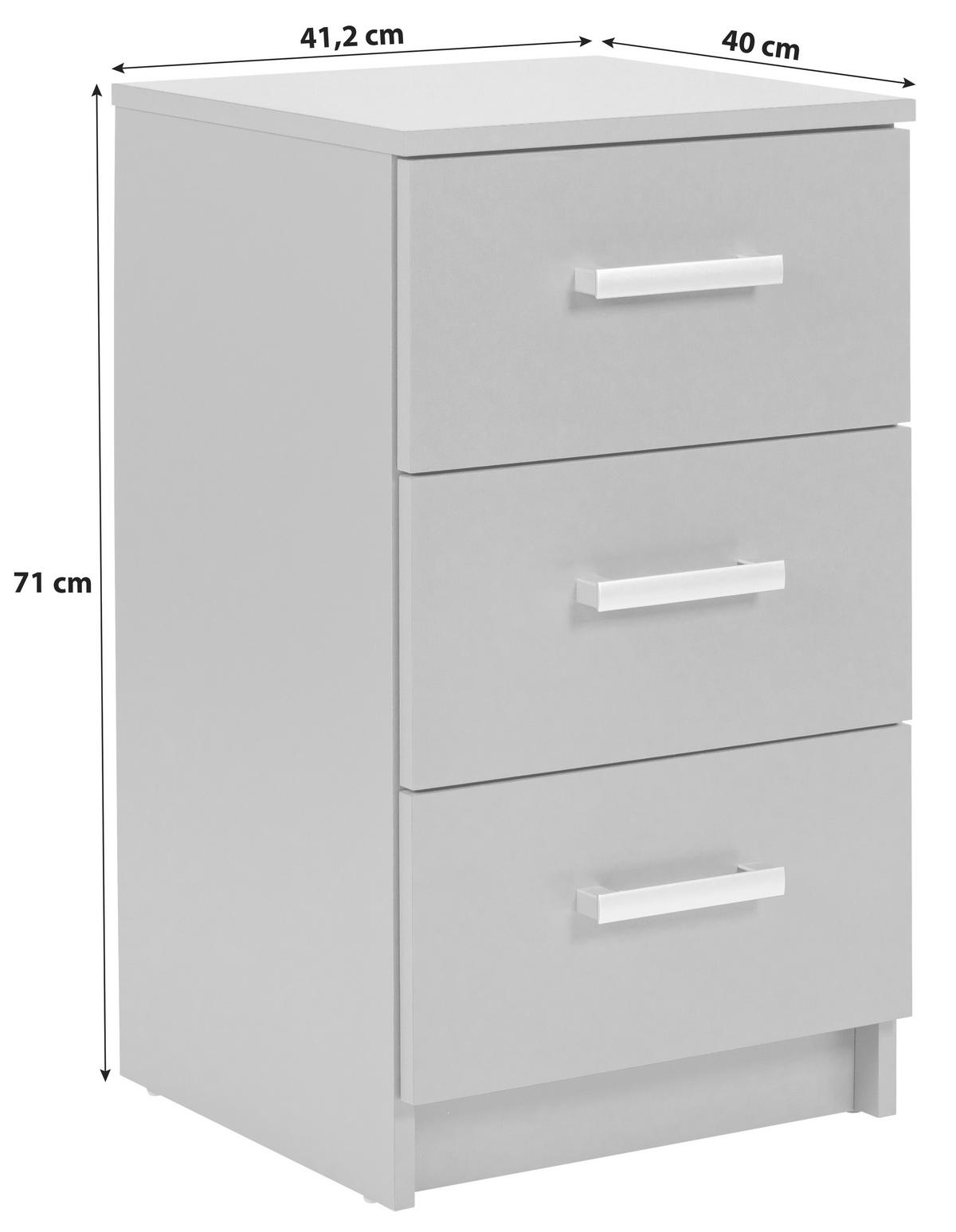 Kommode B: 41,2 cm Elenzio, Graphitfarben - Graphitfarben, Basics, Holzwerkstoff (41,2/40/71cm) - MID.YOU