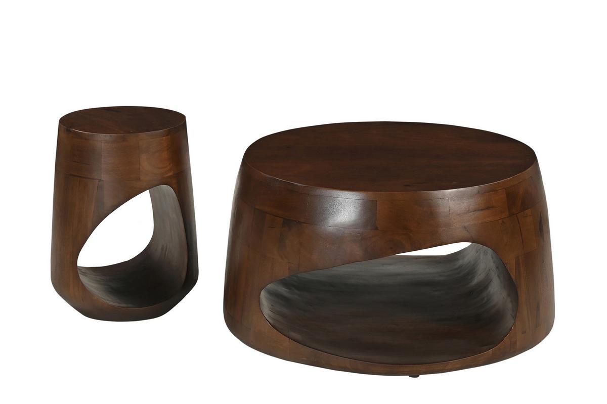 Beistelltisch Braun B: 32 cm - Braun, Design, Holz (32/32/46cm) - MID.YOU