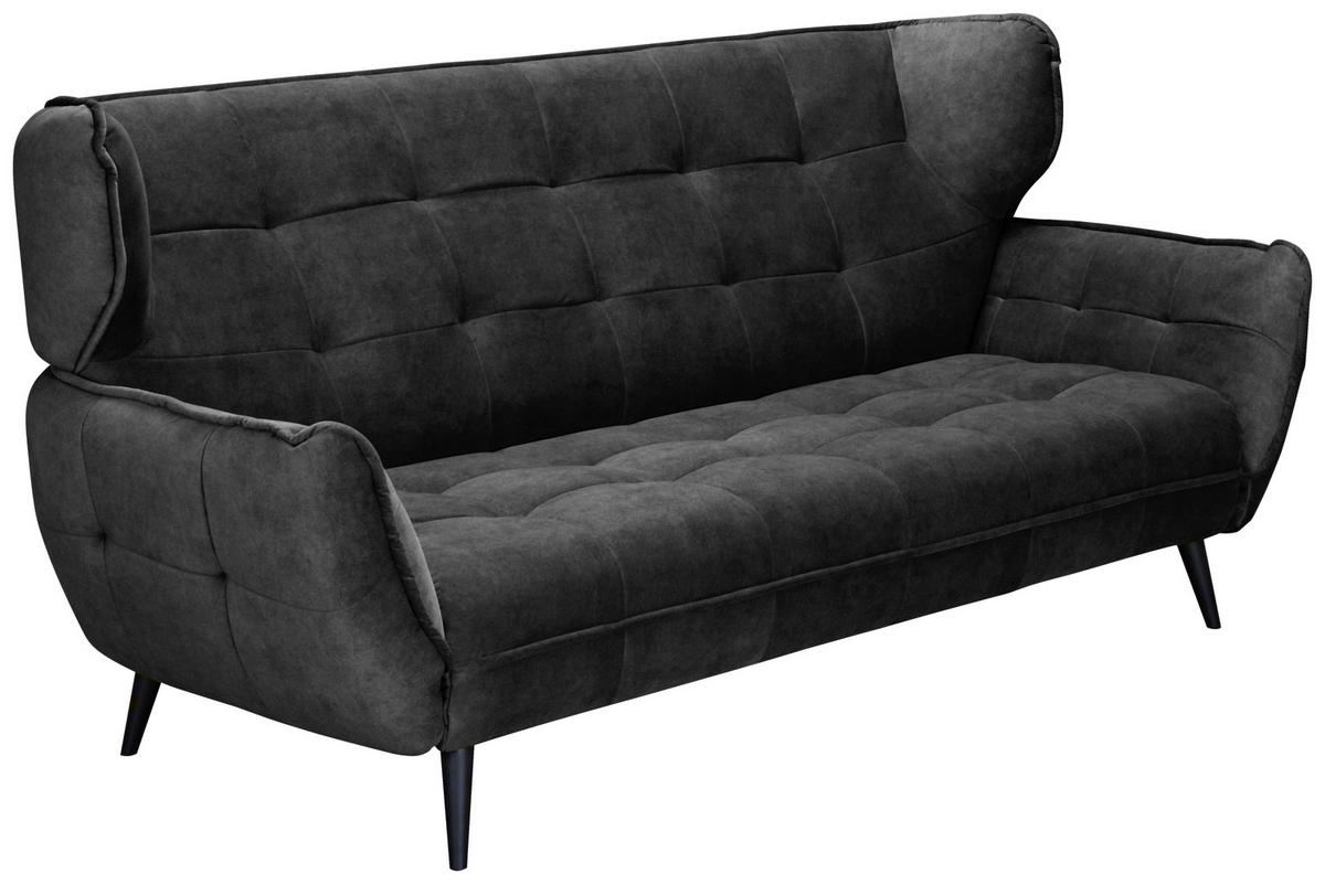 Třímístná pohovka Ariana Ariana, antracitová - černá/antracitová, Moderní, kov/textil (221/105/98cm)