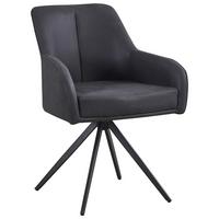 Armlehnstuhl Zwei Schwarz B: 62 cm - Schwarz, MODERN, Holz/Textil (62/83/62cm) - Livetastic