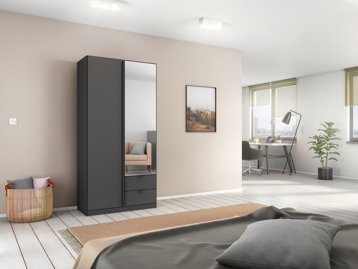 DREHTÜRENSCHRANK Style-Up Grau B: 91cm - Grau, MODERN, Holzwerkstoff (91/197/54cm) - Rauch Möbel