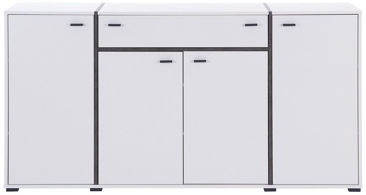 Kommode B: 187,5 Cm Miri, Weiß/betonoptik - MODERN, Holzwerkstoff (187,5/95,8/41,7cm)