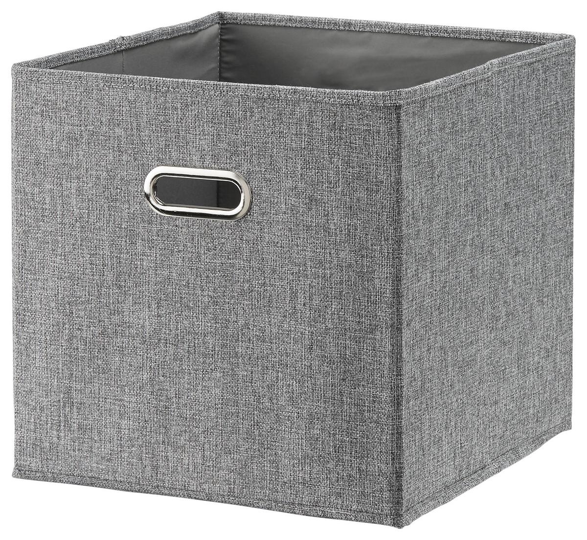 SKLADACÍ BOX BOBBY CA.34L -EXT- -AKT- -TOP- - sivá, Modern, kartón/textil (33/32/33cm) - Premium Living