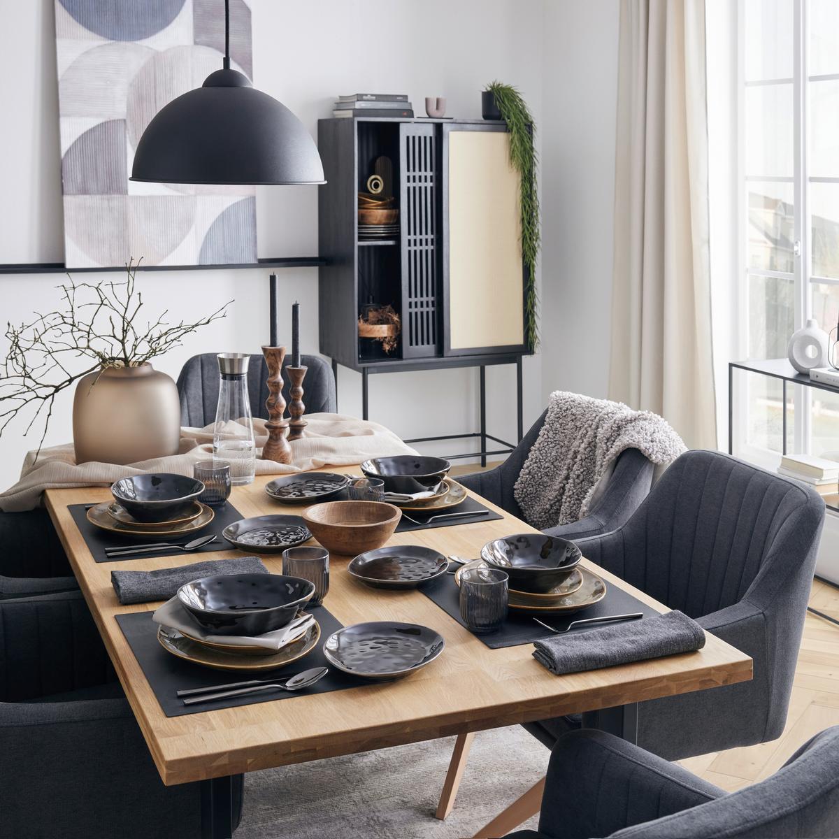 Sada utěrek Henry, 50/70cm, černá - černá, Moderní, textil (50/70cm) - Modern Living