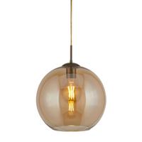 Hängeleuchte Balls 1632am - Bernsteinfarben/Kupferfarben, Design, Glas/Metall (30/120cm)