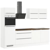 Küchenleerblock Ip3150 - Eiche dunkel/Weiß, Design, Holzwerkstoff (280cm) - Impuls