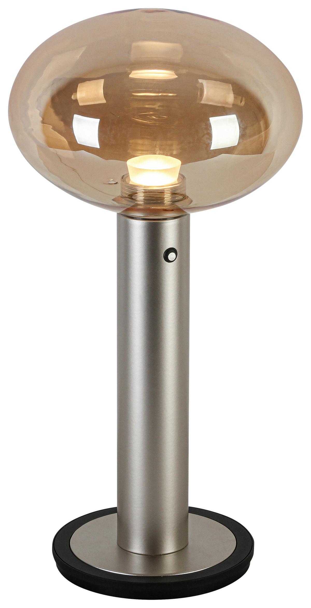 STOLNÍ LAMPA SIOP - jantarové barvy/černá, Moderní, kov/plast (20/38,5cm)