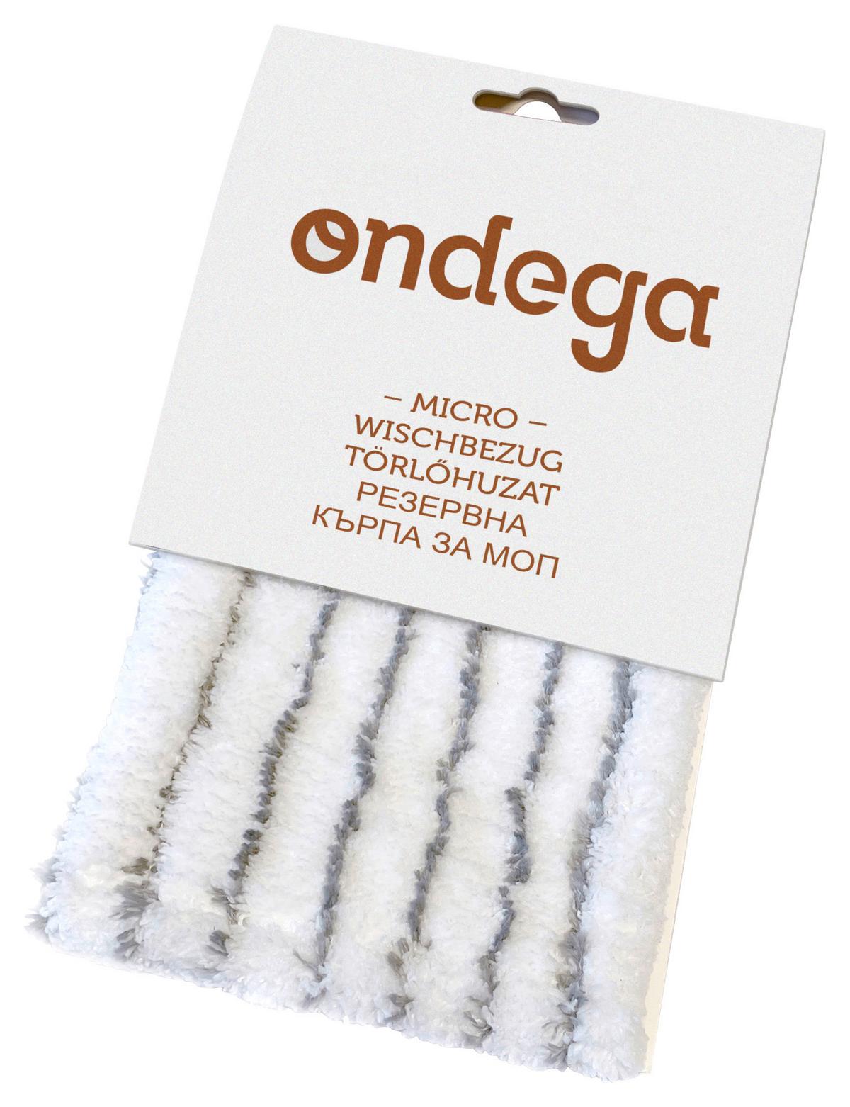 Felmosóhuzat Micro - fehér/szürke, Basics, textil (27/14/2cm) - Ondega