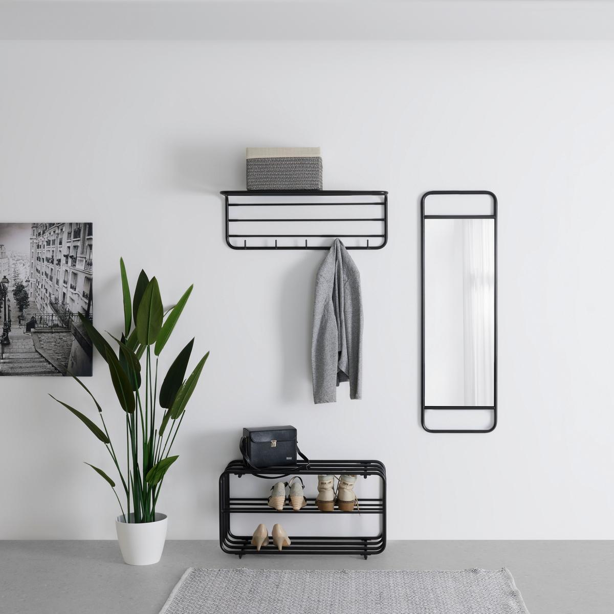 REGÁL NA TOPÁNKY PIPE -EXKLUSIV- - čierna, Modern, kov (80/42/30cm) - Mömax