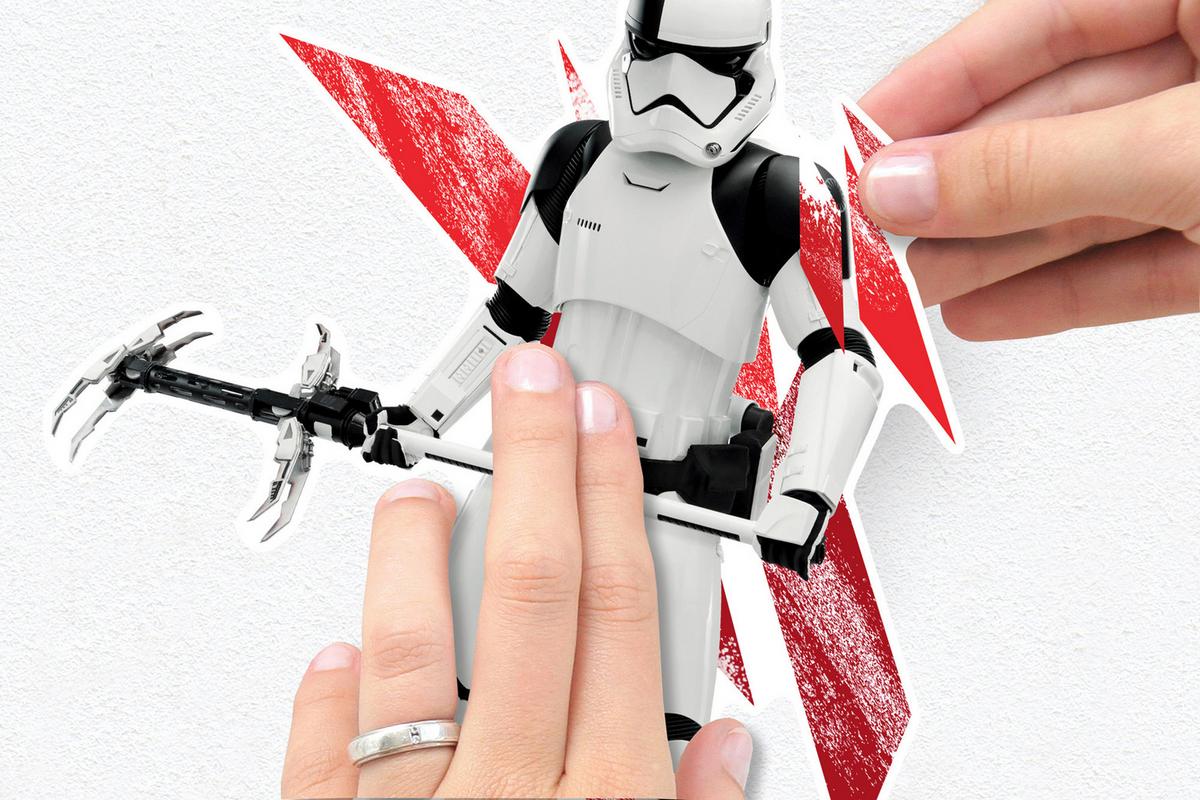 DEKOSTICKER The Last Jedi - Rot/Schwarz, LIFESTYLE, Kunststoff (100/70cm)