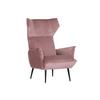Ohrensessel Lorris - Schwarz/Rosa, KONVENTIONELL, Textil (83/110/92cm) - MID.YOU