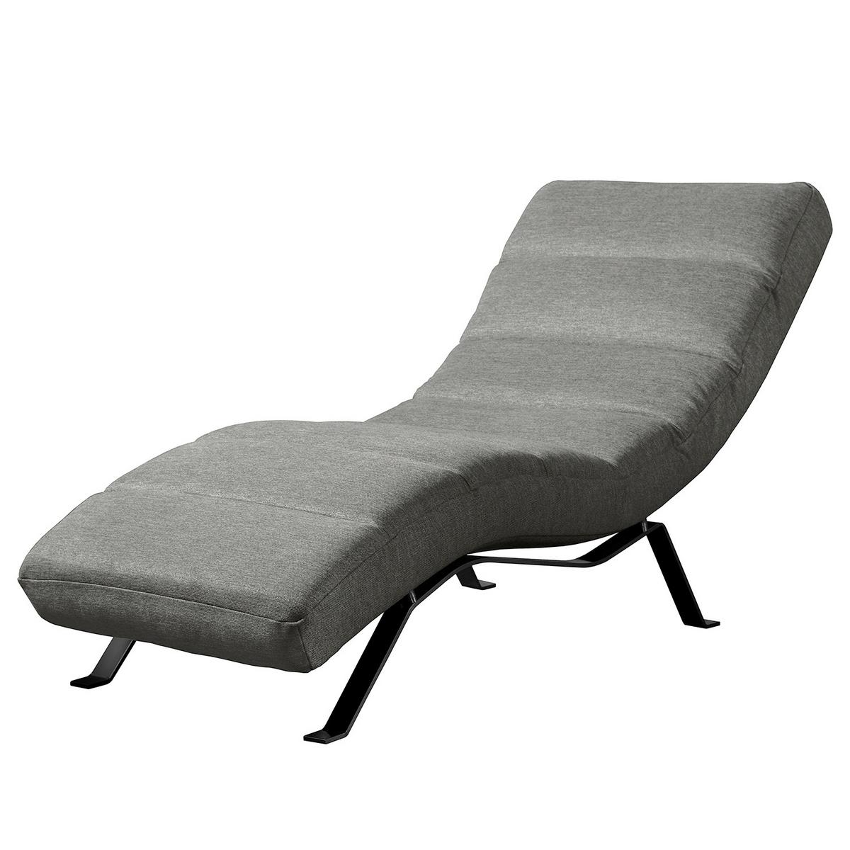 Relaxliege Swing Blick Grau B: 65 Cm - Schwarz/Grau, Design, Textil (65/65/171cm) - Livetastic