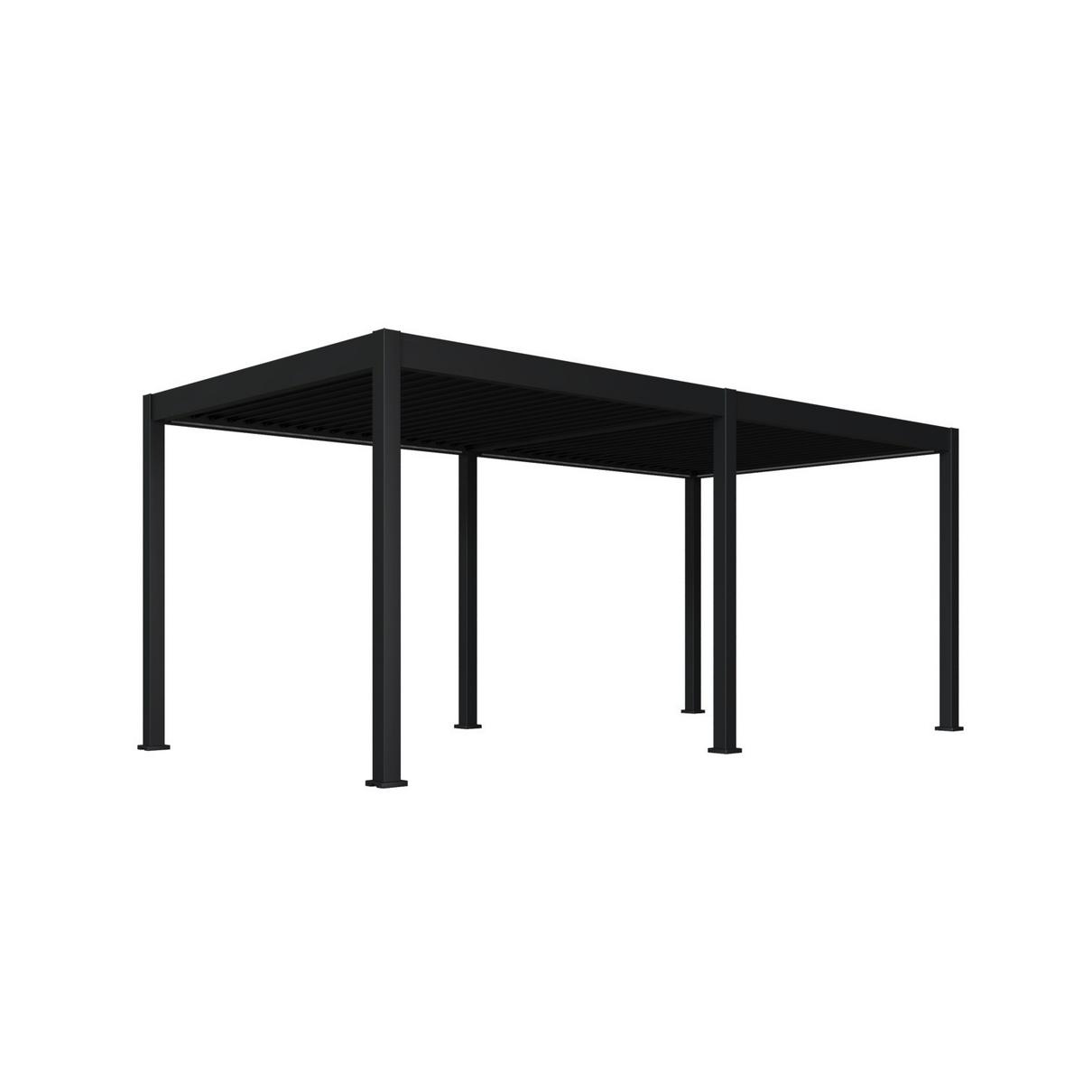 Pergola Deluxe 600x300cm Wetterfest, Elektrisch - Anthrazit, Basics, Metall (600/255/300cm) - Gardenson