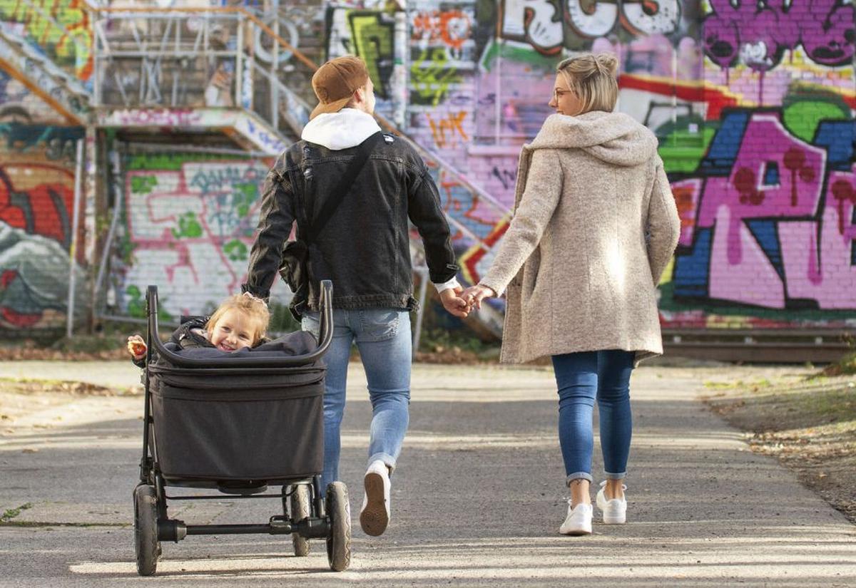 BOLLERWAGEN KLAPPBOLLERWAGEN CRUISER - Anthrazit, Basics, Kunststoff/Metall (118/64/64cm) - Pinolino