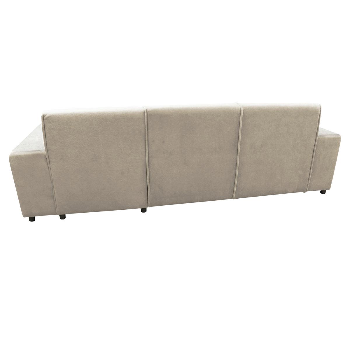 Ecksofa Classic Beige 270x175 cm - Beige/Schwarz, Design, Textil (270/175cm) - MID.YOU