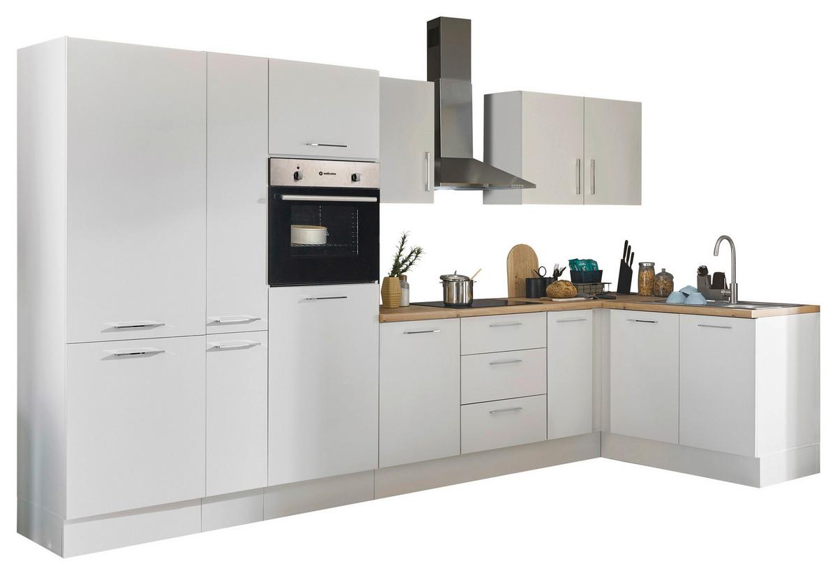 Eckküche Turin Weiß/Eiche Dekor 360x165 cm - Weiß/Eiche Artisan, Basics, Holzwerkstoff (360/165cm) - MID.YOU