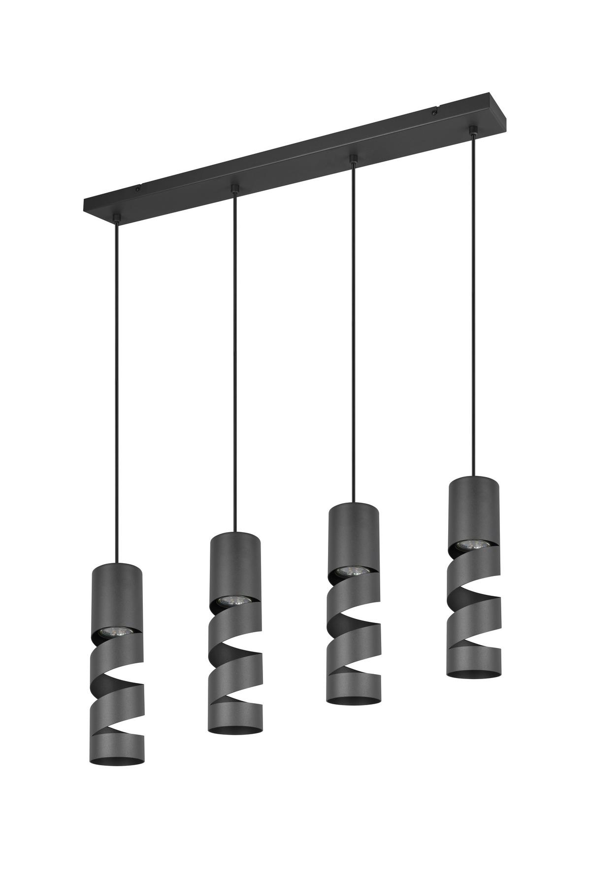 Pendelleuchte 364000432 Stream - Schwarz, KONVENTIONELL, Metall (80/9/150cm) - Trio Leuchten