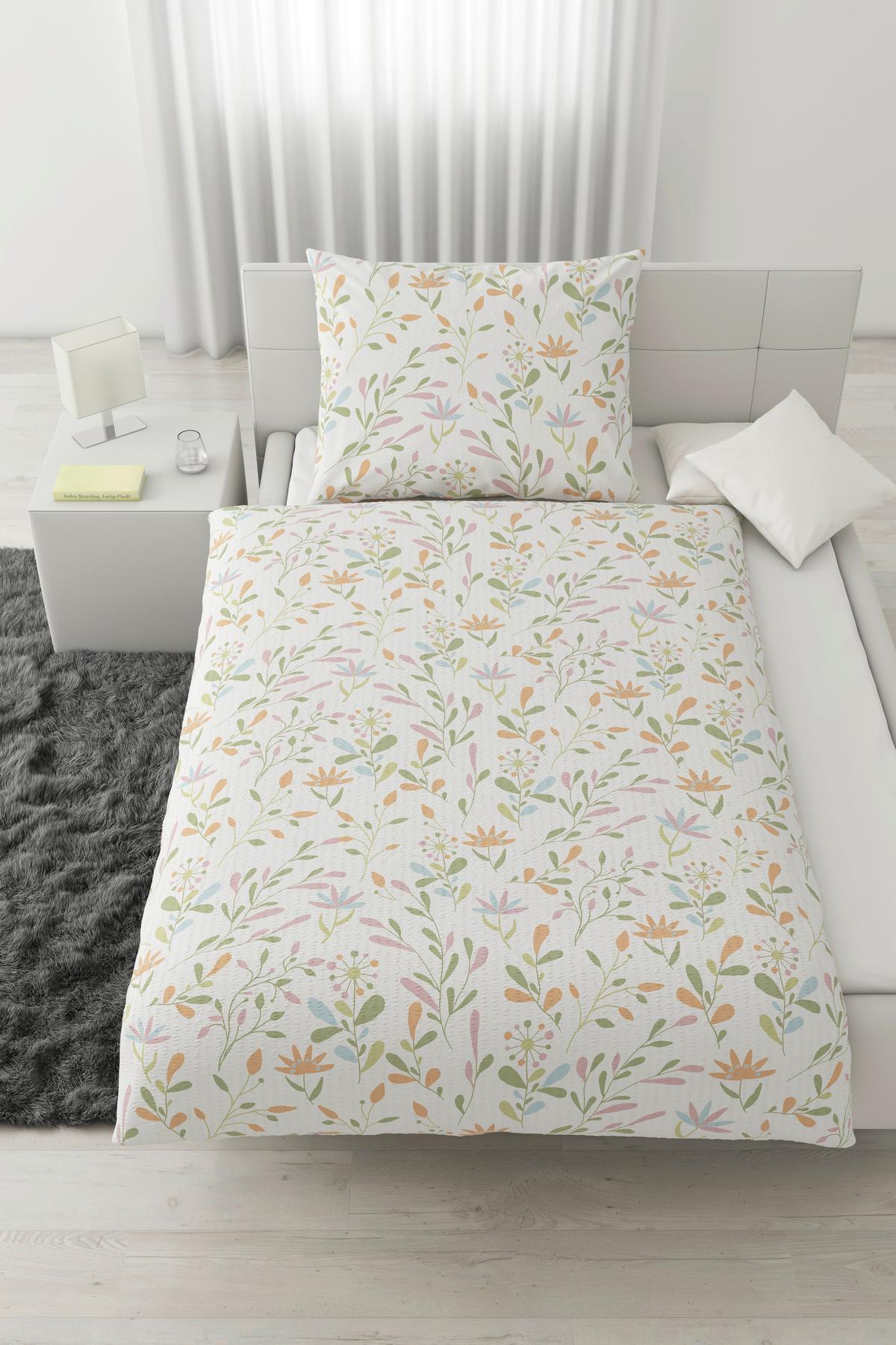 Posteľná bielizeň Marina, 70/90 140/200cm - biela, Konventionell, textil (140/200cm) - Mömax
