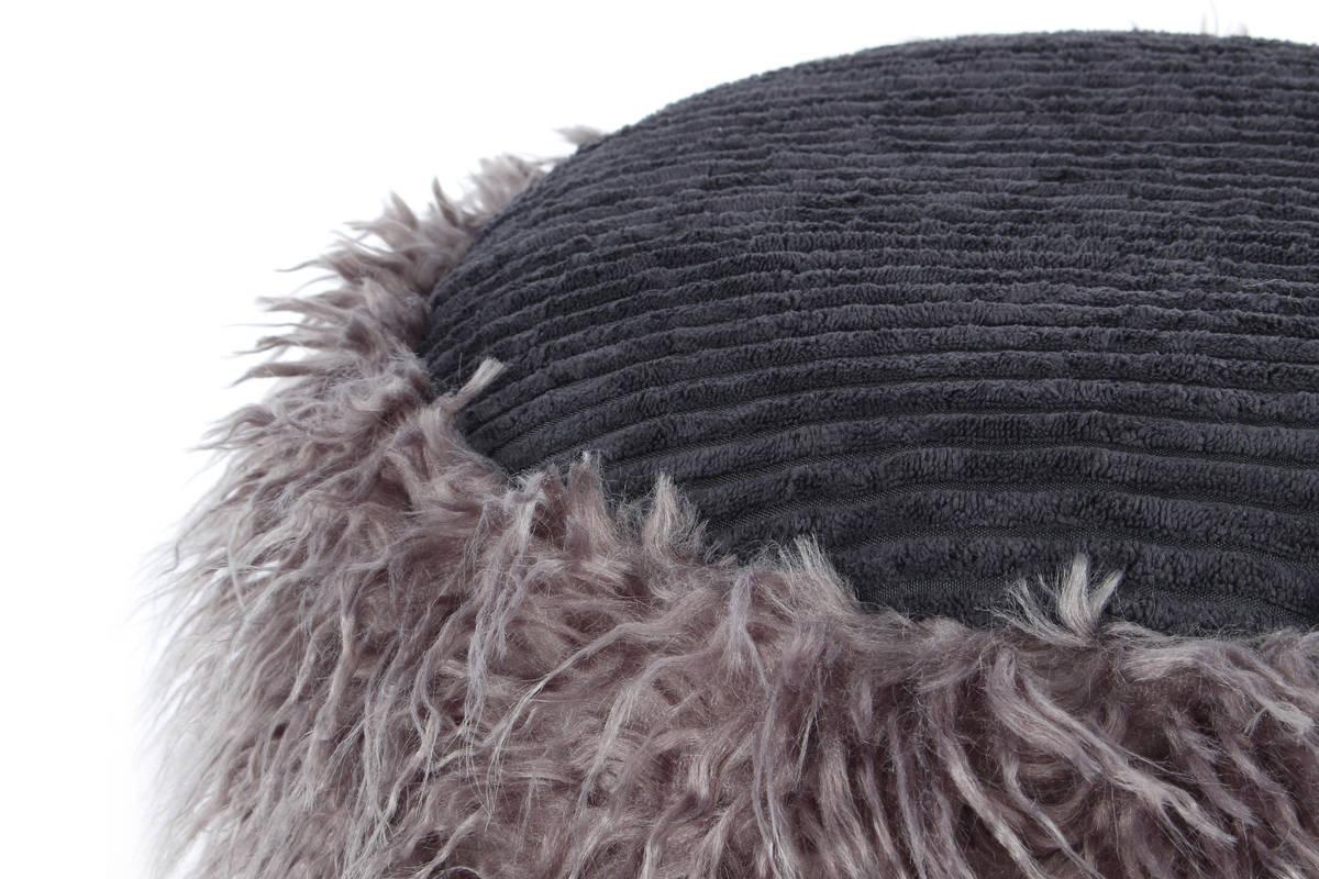 Pouf Kunststoff Dunkelgrau Dxh: 45x38 Cm - Dunkelgrau, Basics, Kunststoff (45/38/45cm) - Kayoom