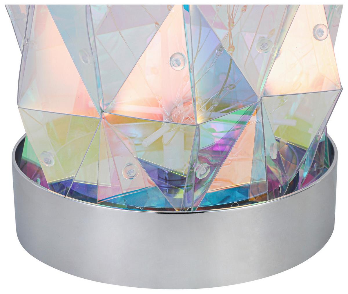 STOJACÍ LED SVÍTIDLO GLORIA - průhledné/barvy chromu, Moderní, plast (17/97,5cm) - Mömax