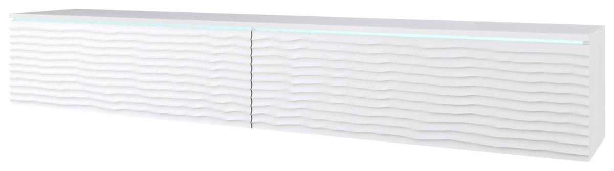 NÍZKÁ KOMODA D180 WEISS B: 180 CM - bílá/šedá, Lifestyle, kompozitní dřevo/plast (180/30/33cm) - P & B