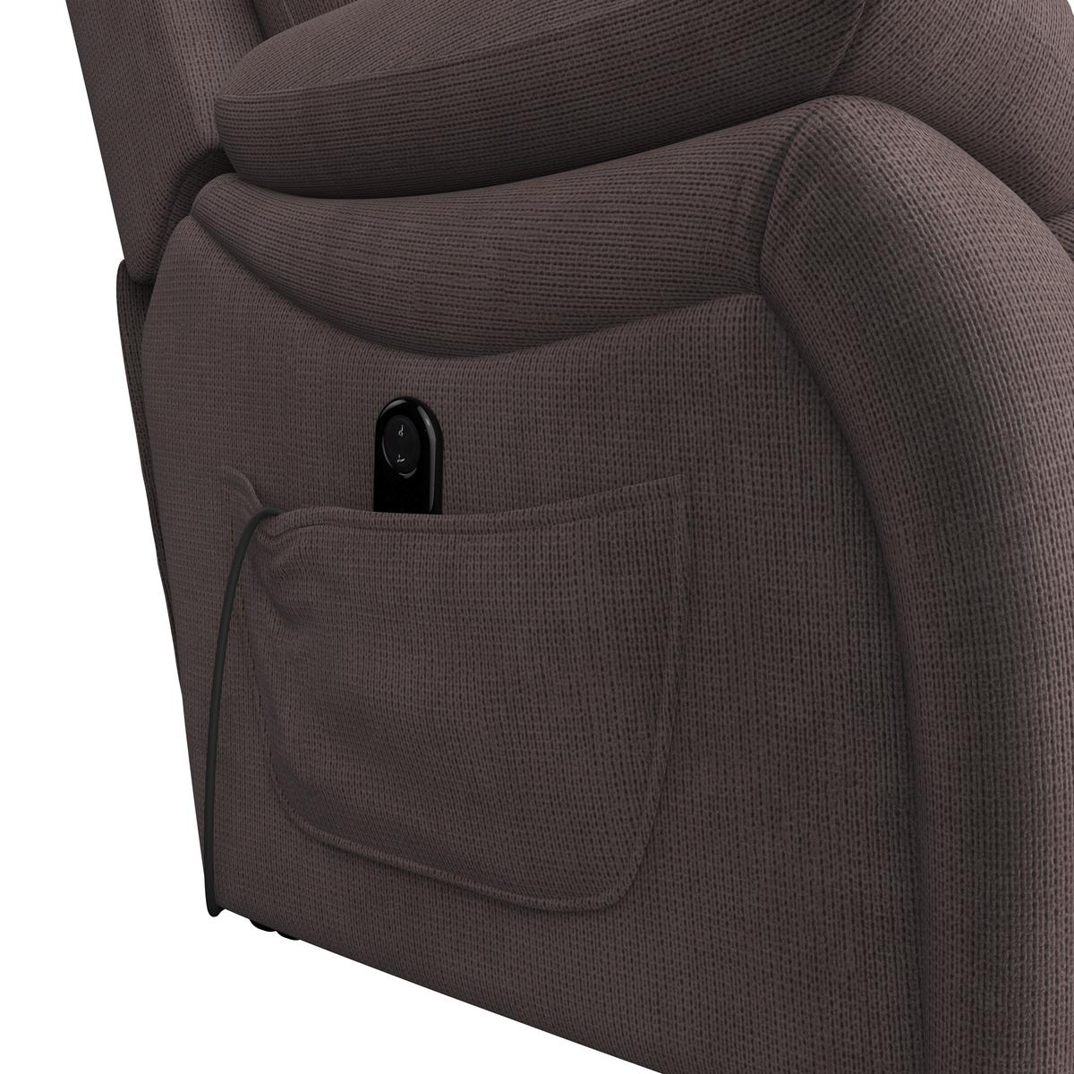 Relaxsessel Mario Webstoff braun, B: 89 cm - Schwarz/Braun, MODERN, Textil/Metall (89/107/94cm) - James Wood