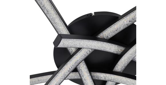 Led-deckenleuchte Doina Ø 67 Cm Kristalloptik - Schwarz, MODERN, Kunststoff/Metall (67/9.2cm) - Luca Bessoni