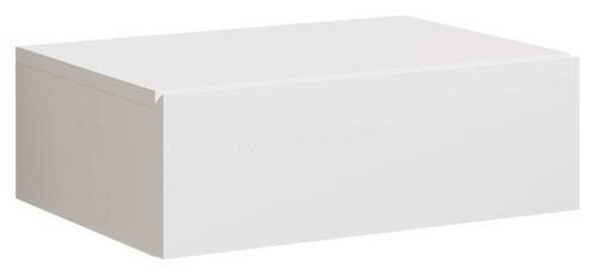 Nachkästchen Weiß H: 14 Cm Tajo - Weiß, MODERN, Holzwerkstoff (42/14/30cm) - Livetastic
