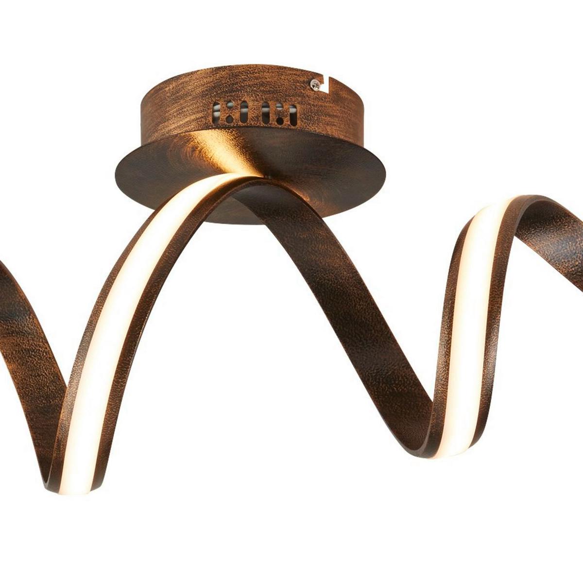 LED-Deckenleuchte 2814ru - Rostfarben/Weiß, Design, Kunststoff/Metall (78/21/26cm)