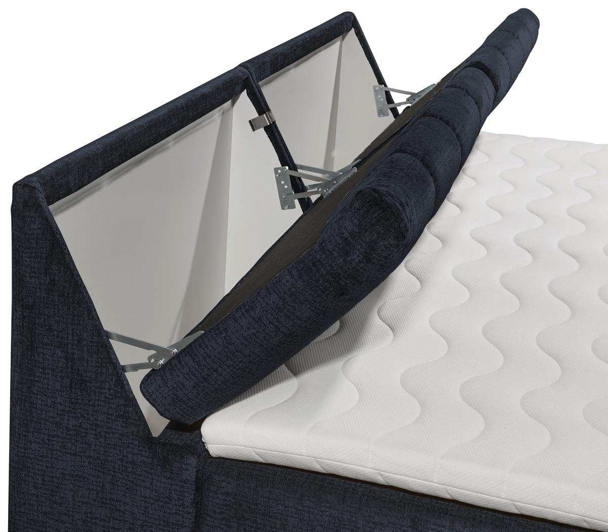 Boxspringbett Elkford 6 Mit Topper & Bettkasten 240x200 - Schwarz, MODERN, Holzwerkstoff/Textil (240/200cm) - MID.YOU