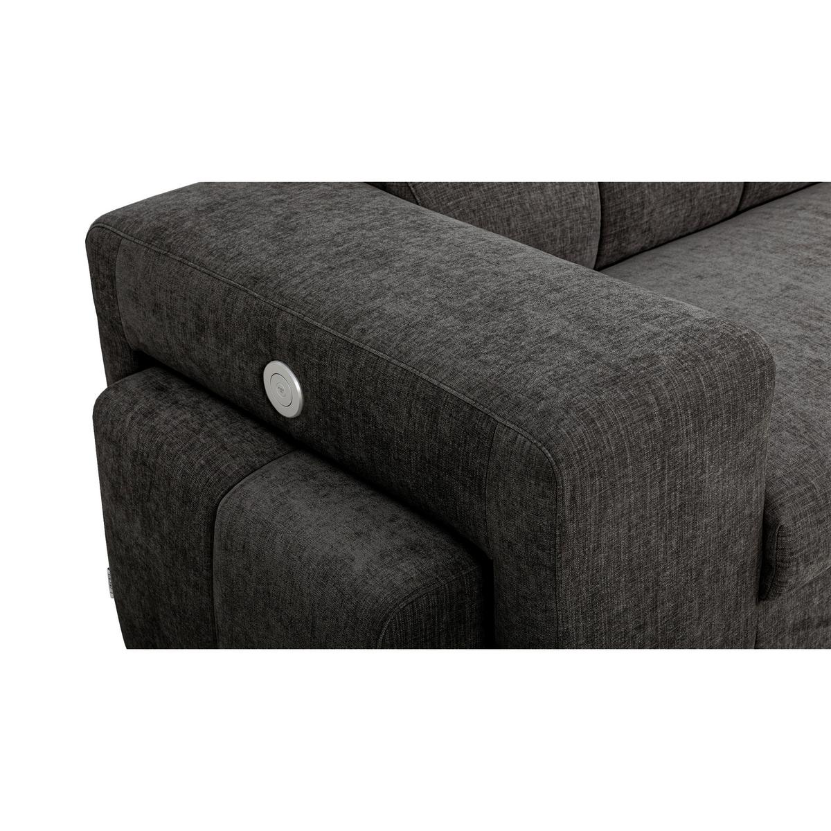 3-SitzerSofa m. Schlaffunktion Sirius S schwarz, B: 251cm - Schwarz, KONVENTIONELL, Holz/Holzwerkstoff (251/96/100cm)