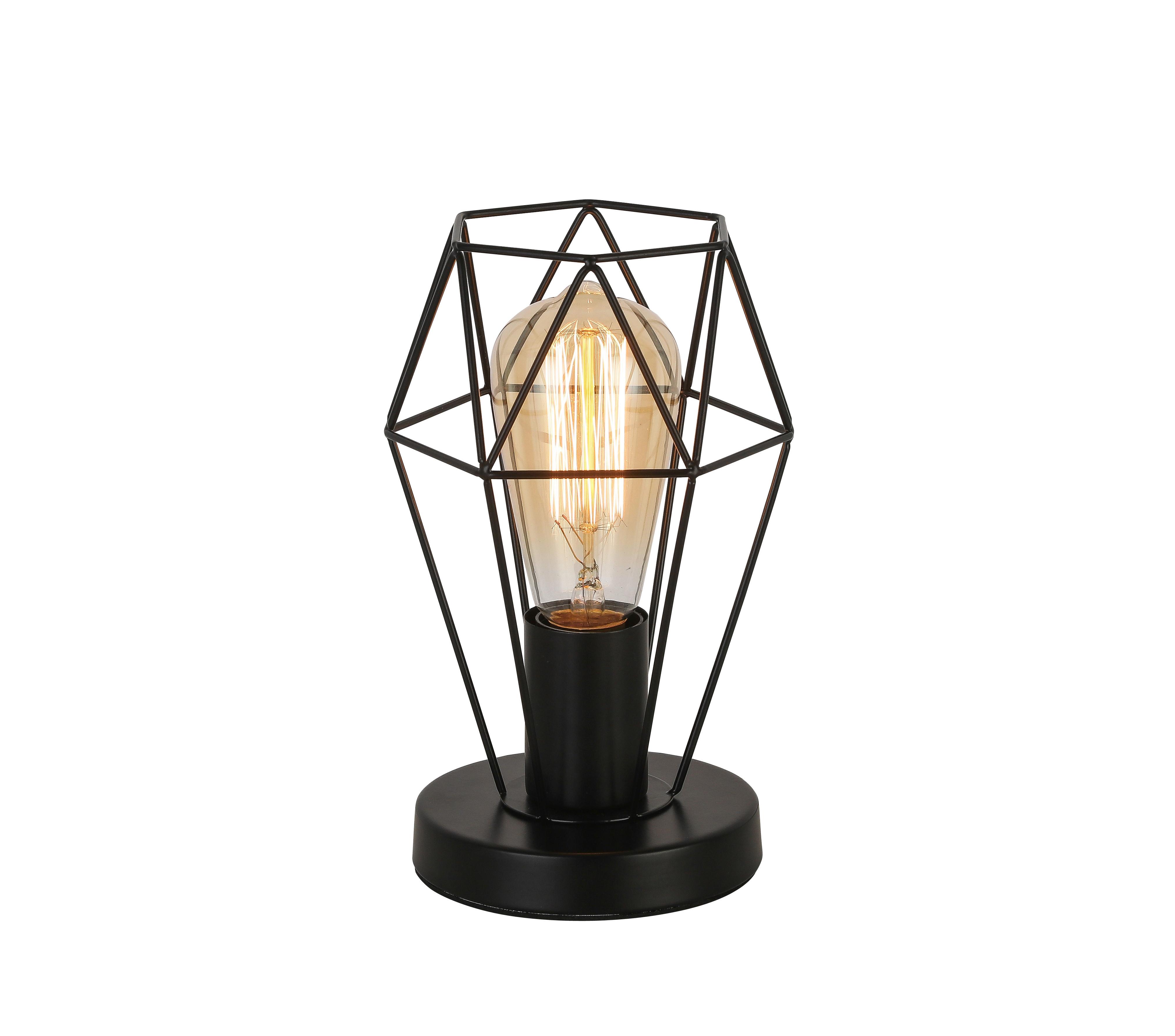 Tischlampe Kasia Schwarz mit Schnurschalter - Schwarz, ROMANTIK / LANDHAUS, Metall (14/22cm) - James Wood