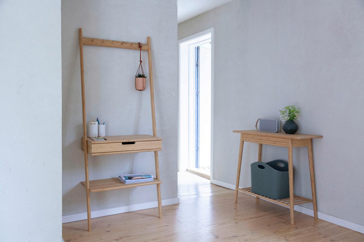 Garderobenpaneel Noble Wandständer - Naturfarben, Design, Holz (70/180/35cm) - MID.YOU