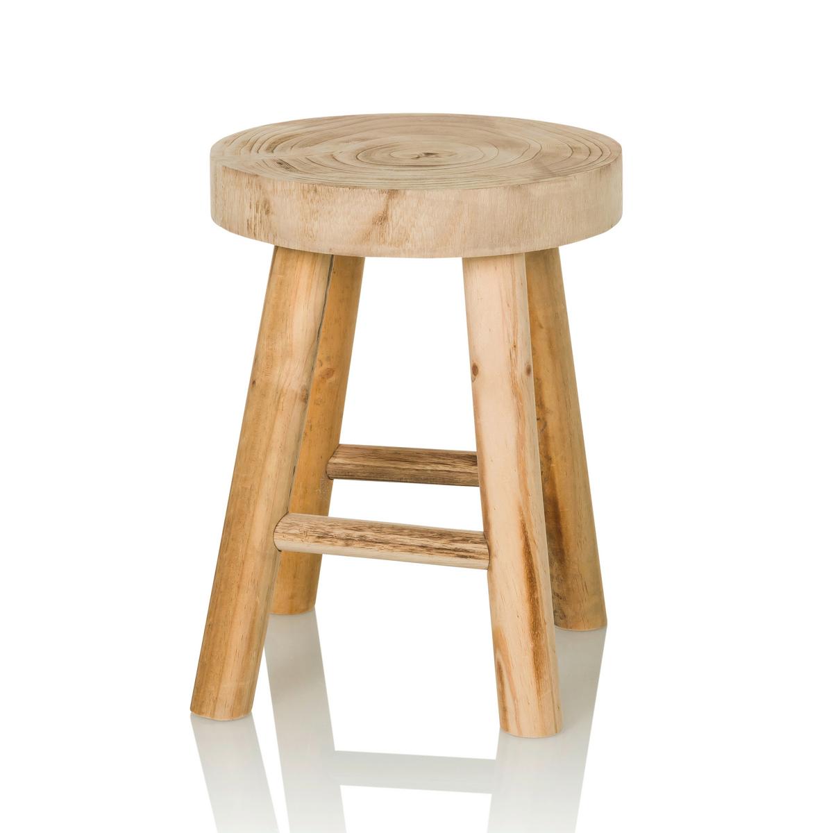 Hocker Rustiko W Braun B: 33 Cm - Braun, MODERN, Holz (33/44/33cm) - MID.YOU