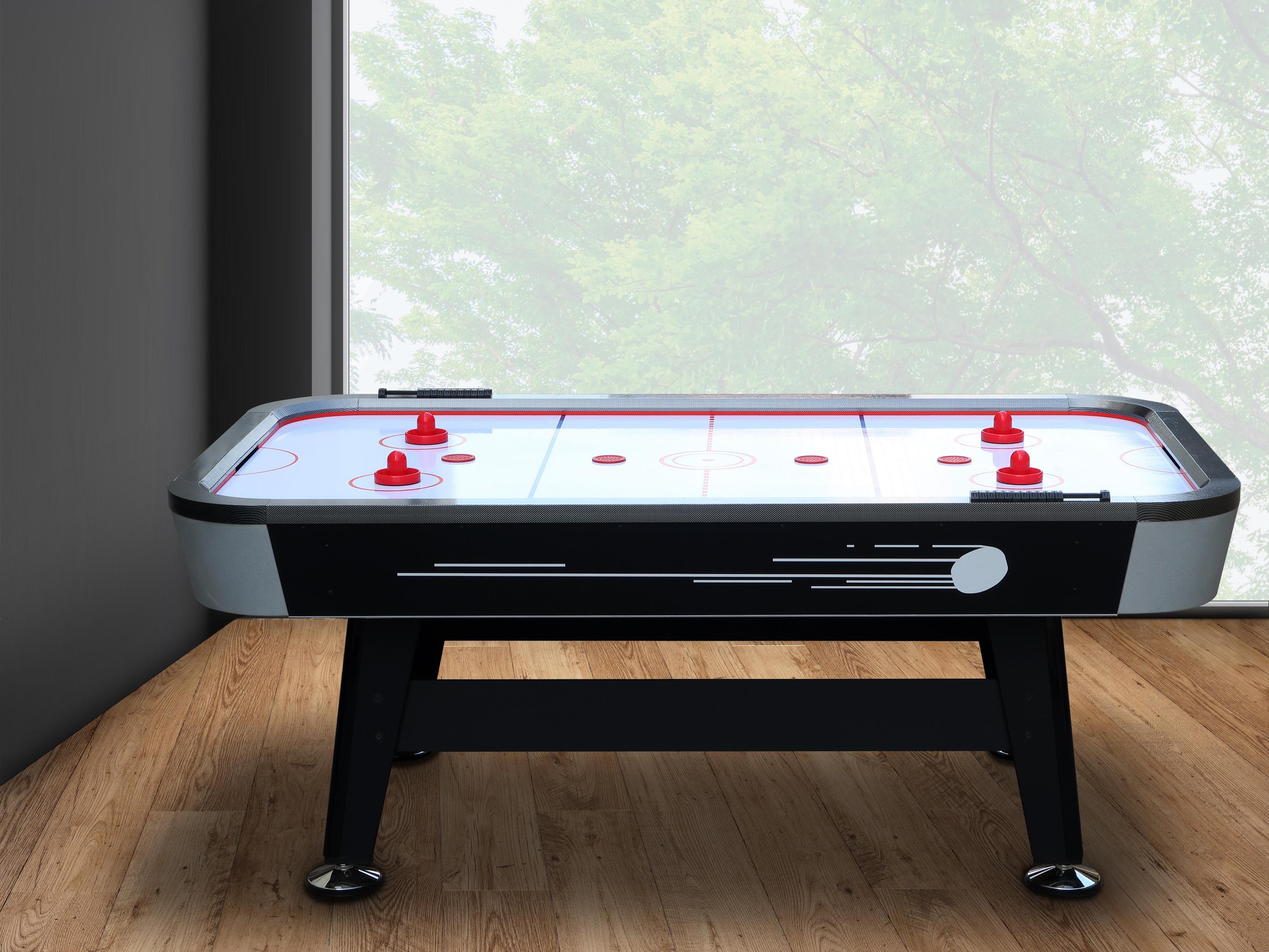 Tisch-Eishockey Super Scoop L: 213 cm Schwarz mit Puck - Schwarz, Basics, Holz (122/81/213cm) - Ambia Garden