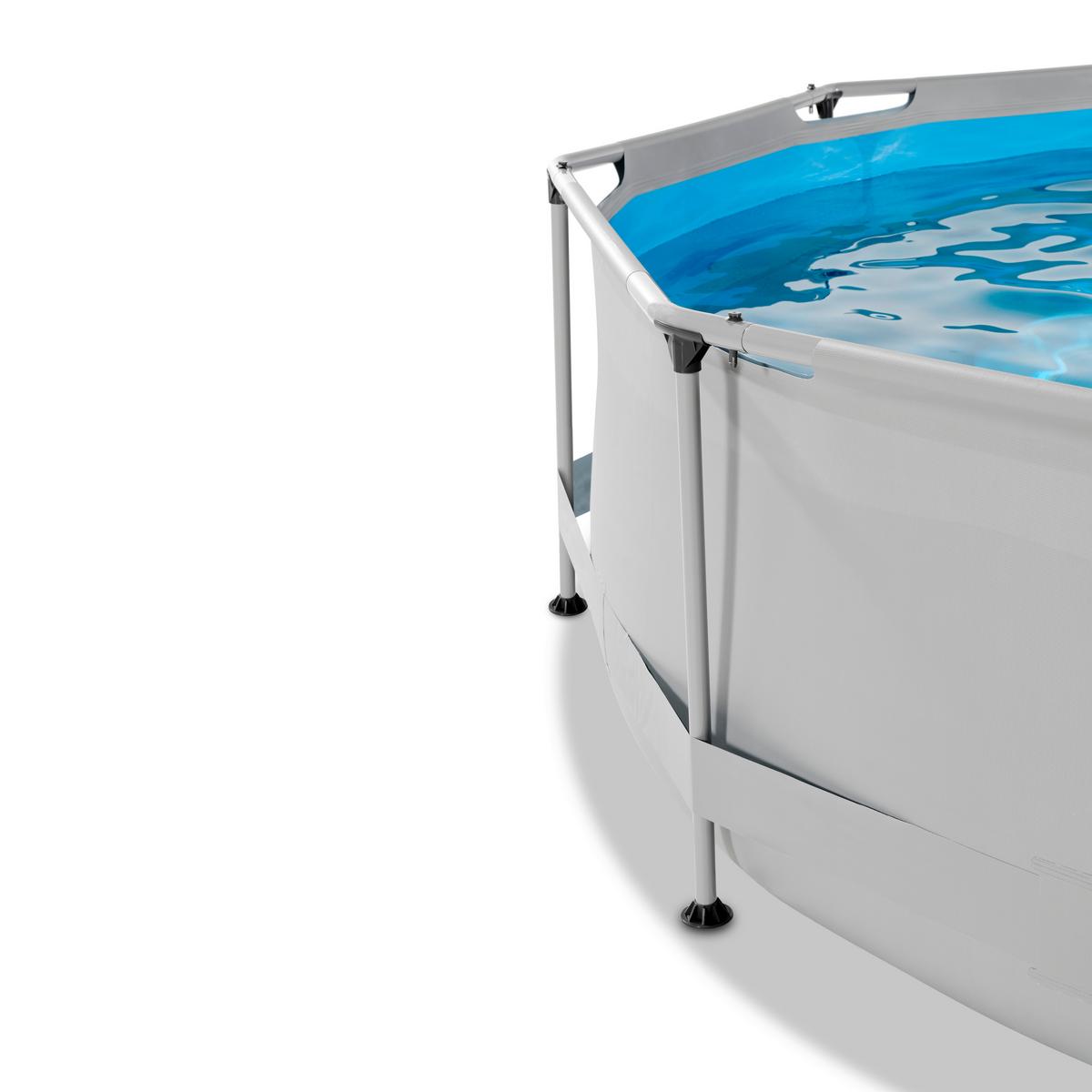 Pool-set Exit Soft Grey Pool - Grau/Hellblau, KONVENTIONELL, Kunststoff (360/76cm) - EXIT Toys