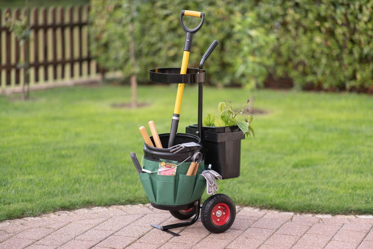 Gartenkarre Gartenwagen - Schwarz, KONVENTIONELL, Metall (56/104/40cm)