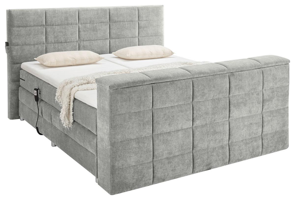 Boxspringbett Mit Topper 180x200 Cm Denver - Schlammfarben, KONVENTIONELL, Textil (180/200cm) - Carryhome