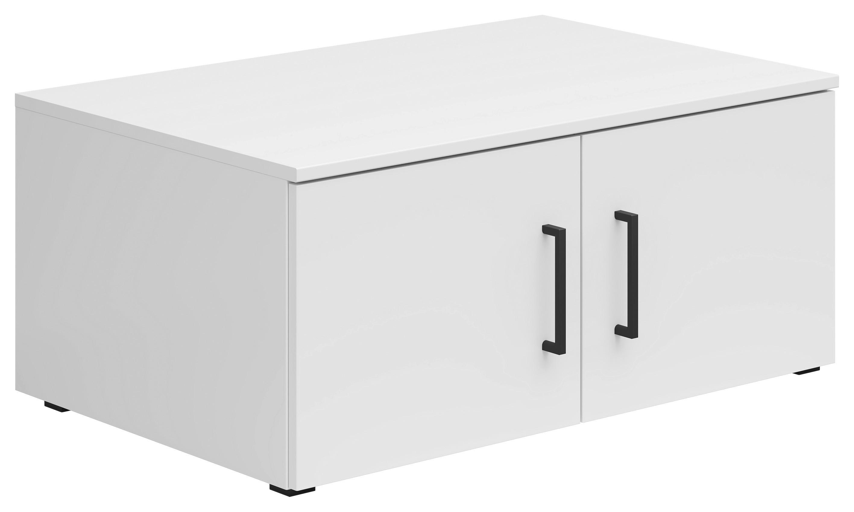 Nadstavec na skriňu š: 80 cm - čierna/biela, Modern, kompozitné drevo/plast (80/35/52cm)