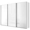 Schwebetürenschrank 249cm Lumos Weiß - Weiß, Trend, Glas/Holzwerkstoff (249/222/64cm) - Luca Bessoni
