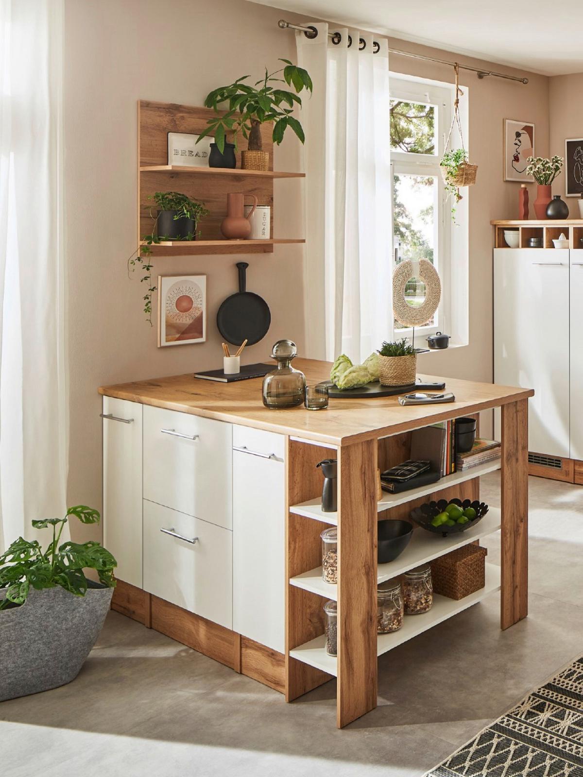 Eckküche Hilde Winkelküche 310 Cm - Wildeiche/Eichefarben, Design, Holzwerkstoff (310/172cm) - Respekta
