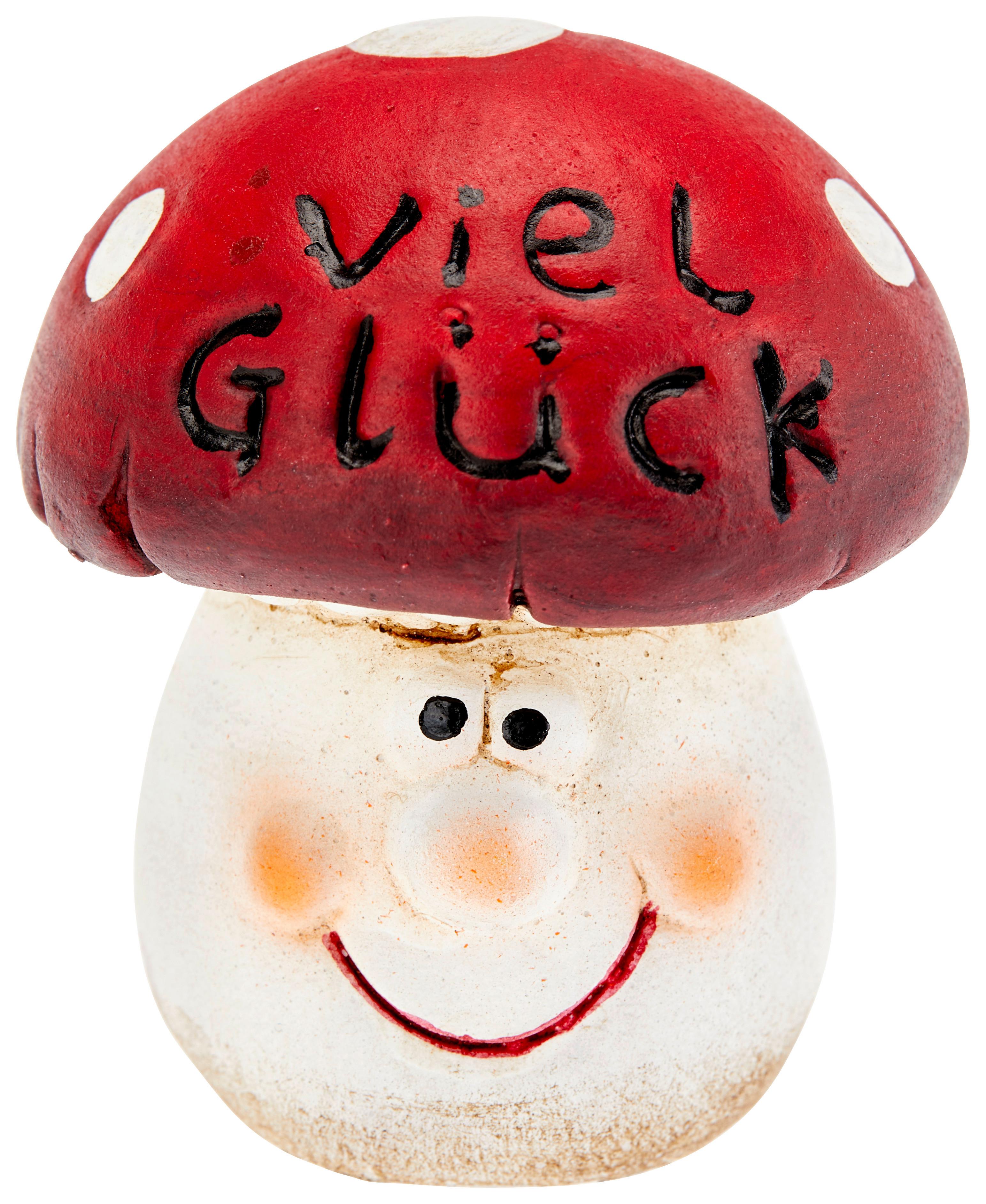 Weihnachtsdeko Pilz Keramik Handgemalt - Rot/Schwarz, KONVENTIONELL, Keramik (4/5cm) - Ondega