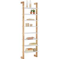 Regal masiv - bílá/přírodní barvy, Moderní, dřevo/kompozitní dřevo (55/180/25cm) - Mömax