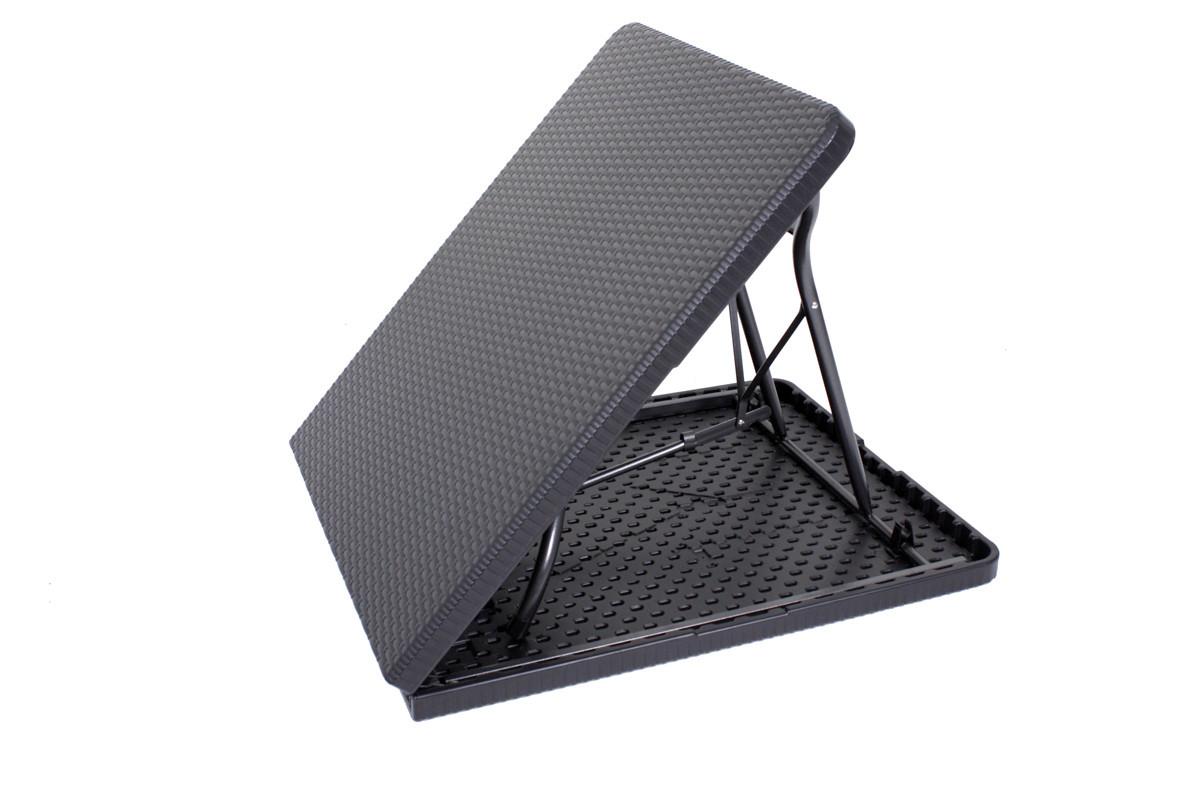 Gartentisch Klappbar Ventana L: 180 cm - Schwarz, Basics, Kunststoff/Metall (180/75/72cm) - Gardenson