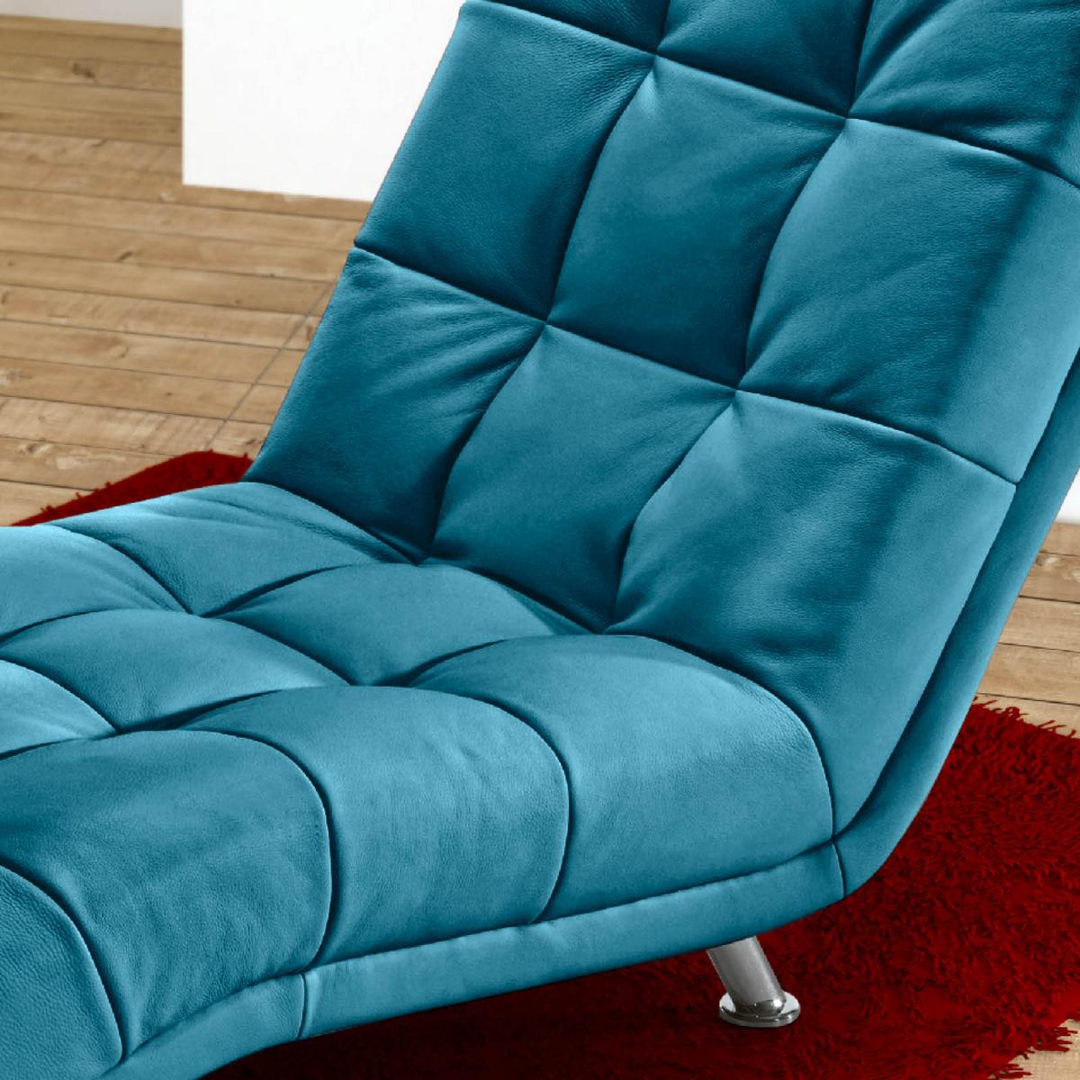 Liege Isabella Flachgewebe Türkisblau - Türkis/Chromfarben, MODERN, Textil (68/88/164cm) - MID.YOU
