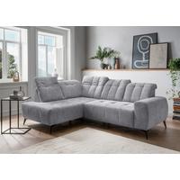 Ecksofa Mit Schlaffunktion Sano Hellgrau 200x261 Cm - Hellgrau/Schwarz, MODERN, Textil (200/261cm) - Livetastic