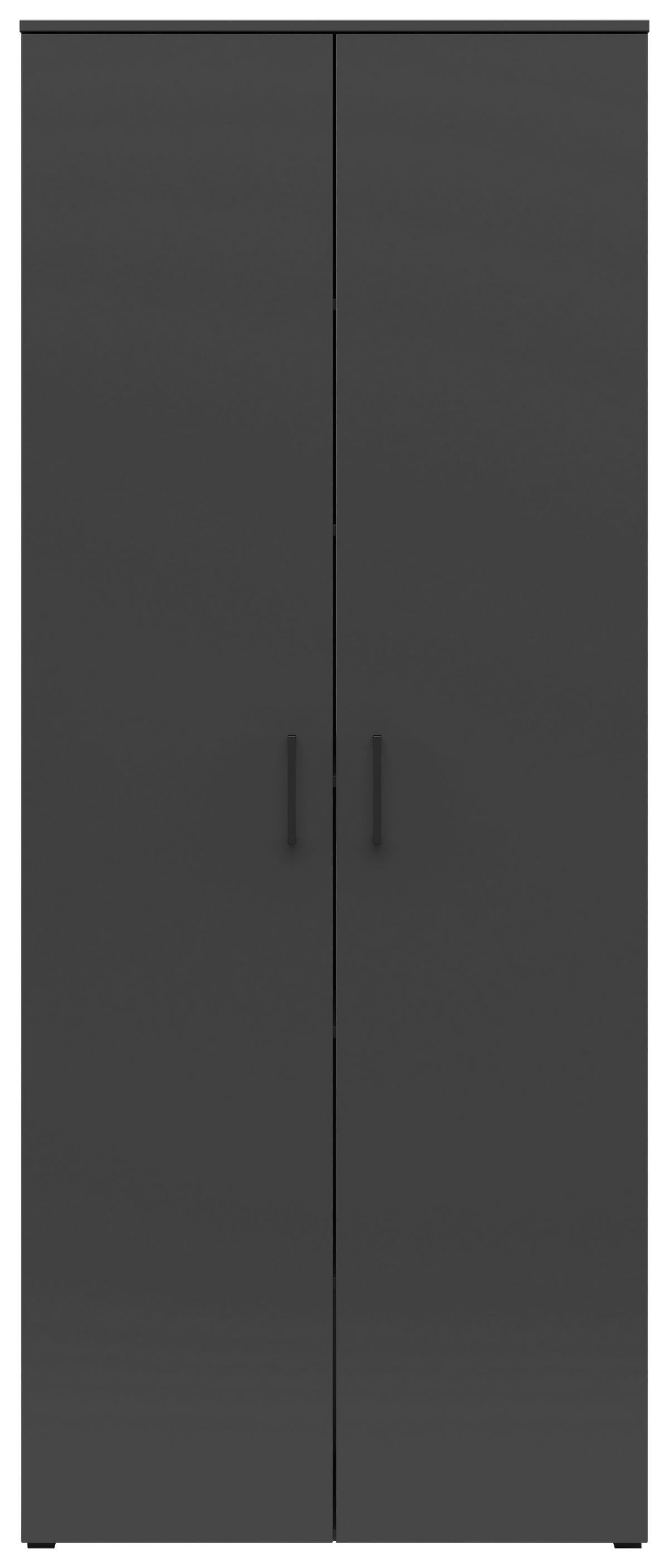 Szekrény Multistauraum - grafitszürke, Modern, faalapú anyag (80/195/40cm) - Carryhome